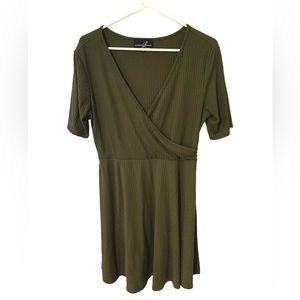 Olive green size L dress.
